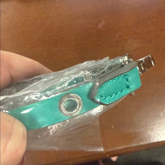 Aimee Kestenberg Turquoise/Teal cellphone crossbody Bag with Silver Accents NWOT - Picture 7 of 9